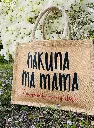 Sac en toile de jute "Hakuna ma Mama " 