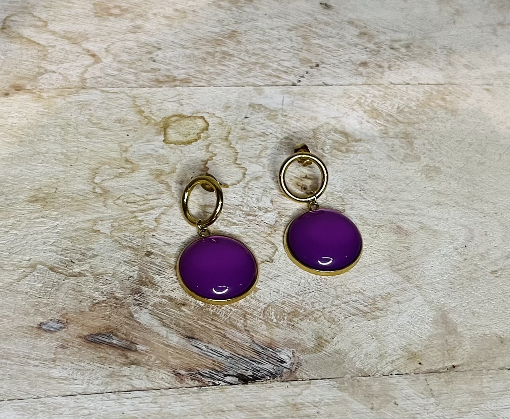 Boucles d'oreilles " Pocus Mauve " 