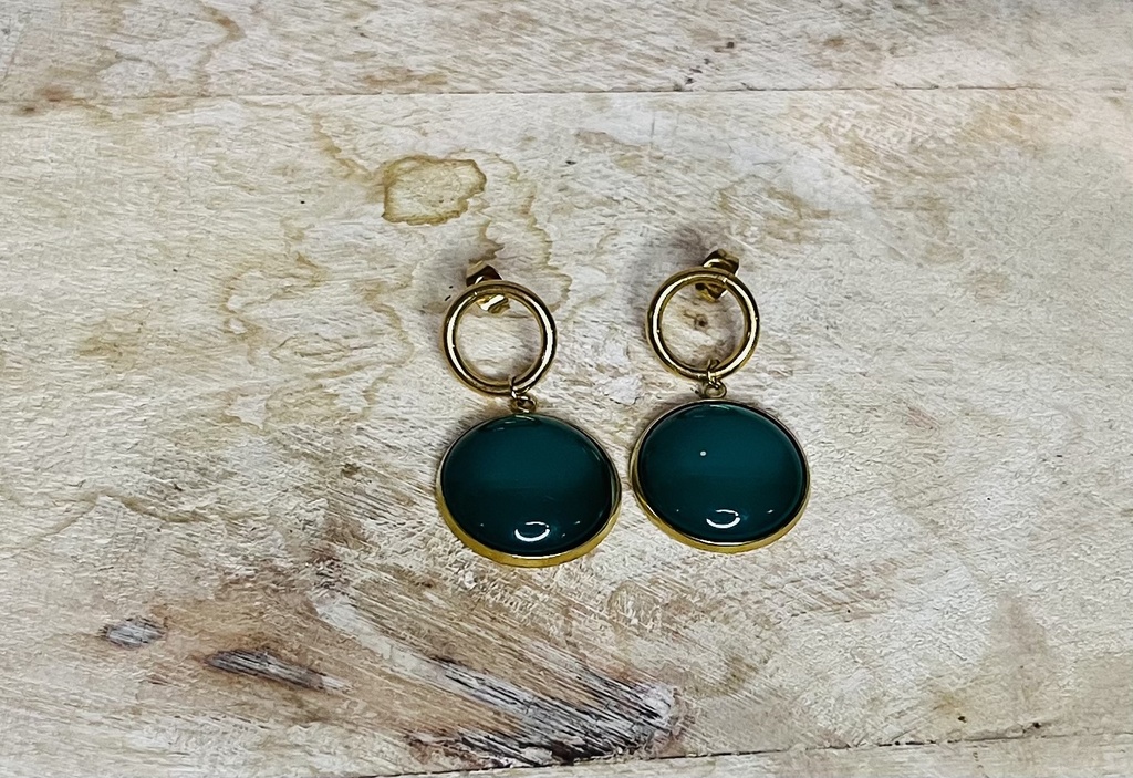 Boucles d'oreilles " Pocus Vert " 