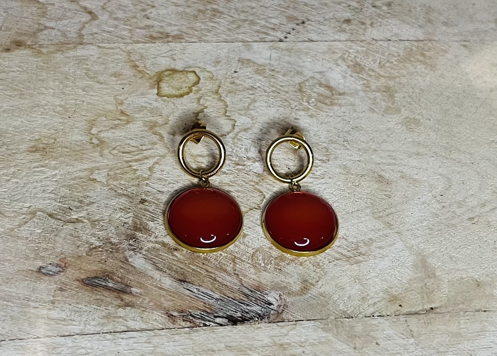 Boucles d'oreilles " Pocus Rouge " 