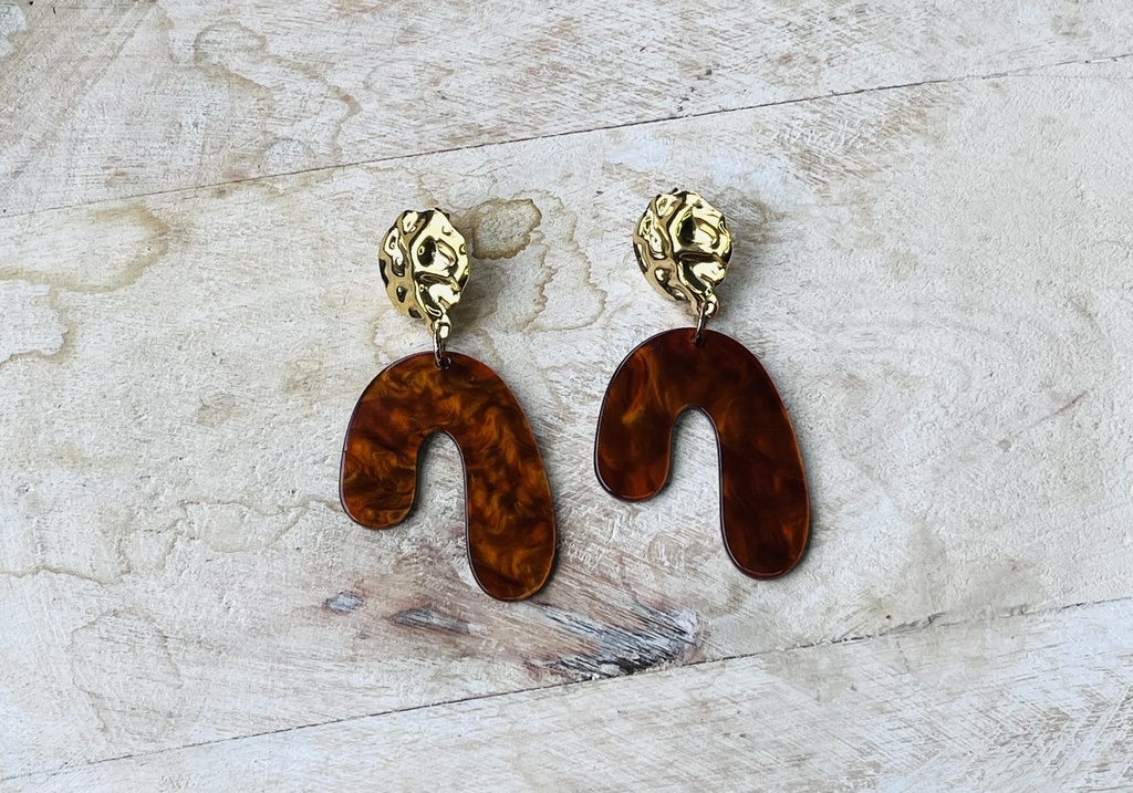 Boucles d'oreilles " Roza Orange "