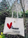 Sac en toile de jute "Nanou d'Amour" 