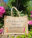 Sac en toile de jute "J'ai tellement aimé l'école ..." 